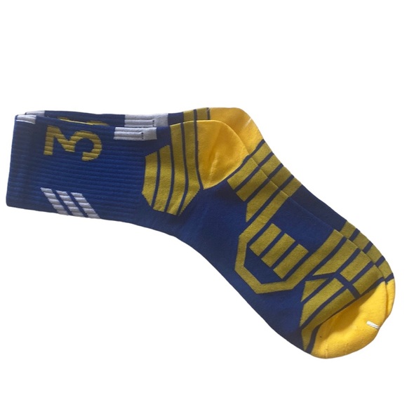 Other - Men’s Basketball socks 3 pairs Golden Yellow and Blue shoe sizes 6-12